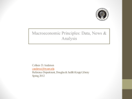 Macroeconomics: A Library Source Guide for ECO114A and …