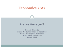 Economics 2012 - Robert Ricketts