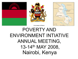 POVERTY AND ENVIRONMENT INTIATIVE ANNUAL MEETING