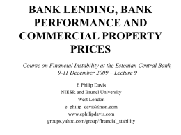 Bank lending and commercial property cycles: some cross