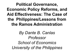 Political Governance, Economic Policy Reforms, and Aid