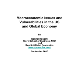 Macroeconomic Issues and Vulnerabilities in the Global