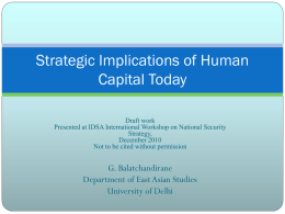 Strategic Implications of Human Capital Today