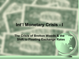 Int'l Monetary Crisis - University of Texas at Austin