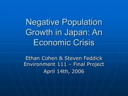 Negative Population Growth in Japan: An Economic Crisis