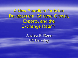 A New Paradigm for Asian Development: Chinese Growth