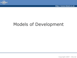 ###Models of Development - PowerPoint Presentation