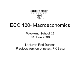 ECO 120- Macroeconomics