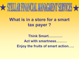 What is in a store for a smart tax payer