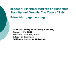 The Impact of Financial Markets on Economic Stability and