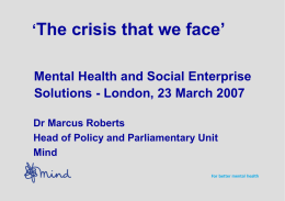 Mental Health - Social Firms UK