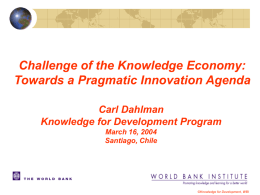 The Knowledge Economy in the Southern Cone Countries