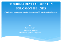 SOLOMON ISLANDS GOVERNMENT - United Nations Office for