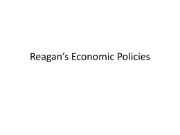 Reagan’s Economic Policies