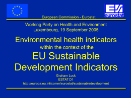 Environmental health indicators within the context of the