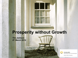 Prosperity without Growth?