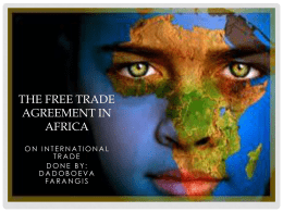 The Free Trade Agreement in Africa