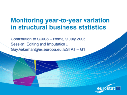 Monitoring year-to-year variation in structural business