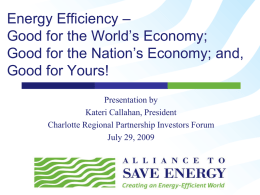 Energy Efficiency: Meeting the Challenge