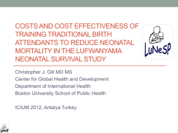 Costs and cost effectiveness of training traditional birth