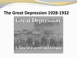 The Great Depression 1928-1932