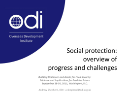 Social protection: global overview