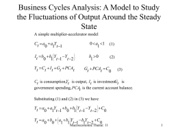 Business Cycles Analysis: A Model to Study the