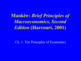 Mankiw: Brief Principles of Macroeconomics, Second Edition