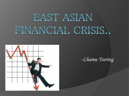 East Asian Financial Crisis - College of Arts & Sciences