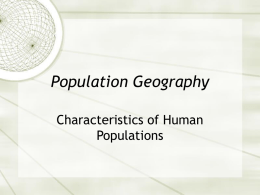 Population Geography - Mountain View School