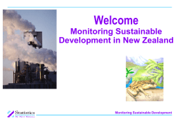 Monitoring Sustainable Development for New Zealand