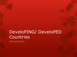 DeveloPING/ DeveloPED Countries