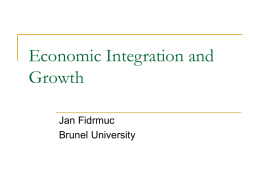 Economic Integration and Growth