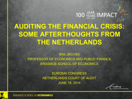 Auditing the financial crisis some afterthoughts
