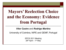 Mayors’ Reelection Choice and the Economy: Evidence from