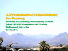 What does sustainability mean? - Gauteng City