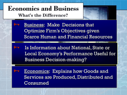 Economics and Business What’s the Difference?