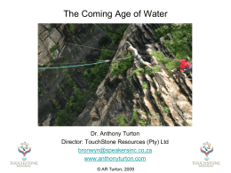 The Coming Age of Water