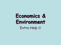 Economics & Environment