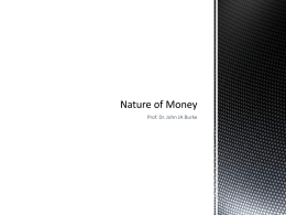 Nature of Money