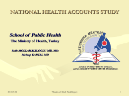 NATIONAL HEALTH ACCOUNTS STUDY