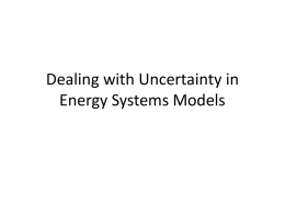 Work on Dealing with Uncertainty