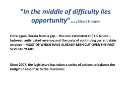 In the middle of difficulty lies opportunity”….Albert Einstein
