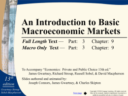 An Introduction to Basic Macroeconomic Markets