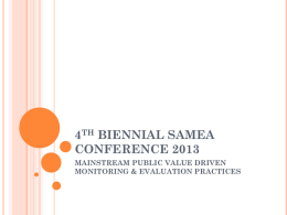4th BIENNIAL SAMEA CONFERENCE 2013