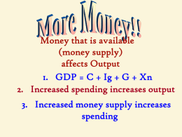 Modern macroeconomics: monetary policy