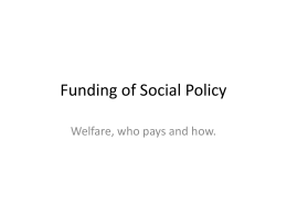Funding of Social Policy - Westminster Kingsway College
