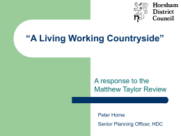 Living and Working in the Countryside (PowerPoint)