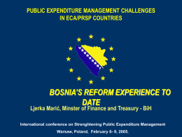 Public Investment Programme of BiH