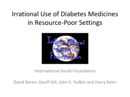 Irrational Use of Diabetes Medicines in Resource